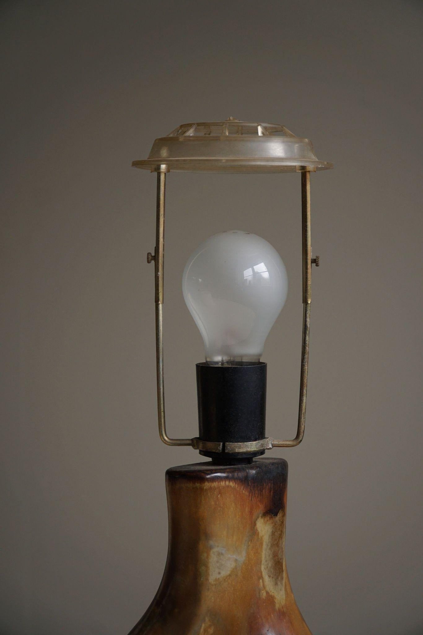 Danish Modern, Ceramic Table Lamp in Earthern Colors by Axella, 1970s 2