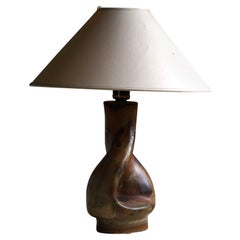 Danish Modern, Ceramic Table Lamp in Earthern Colors by Axella, 1970s