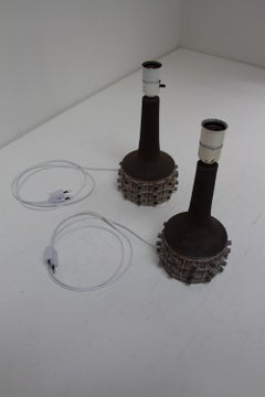 Danish Modern Ceramic Table Lamps by Jette Hellerøe for Axella, 1960s. Set of 2.