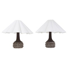 Danish Modern Ceramic Table Lamps by Jette Hellerøe for Axella, 1960s. Set of 2.