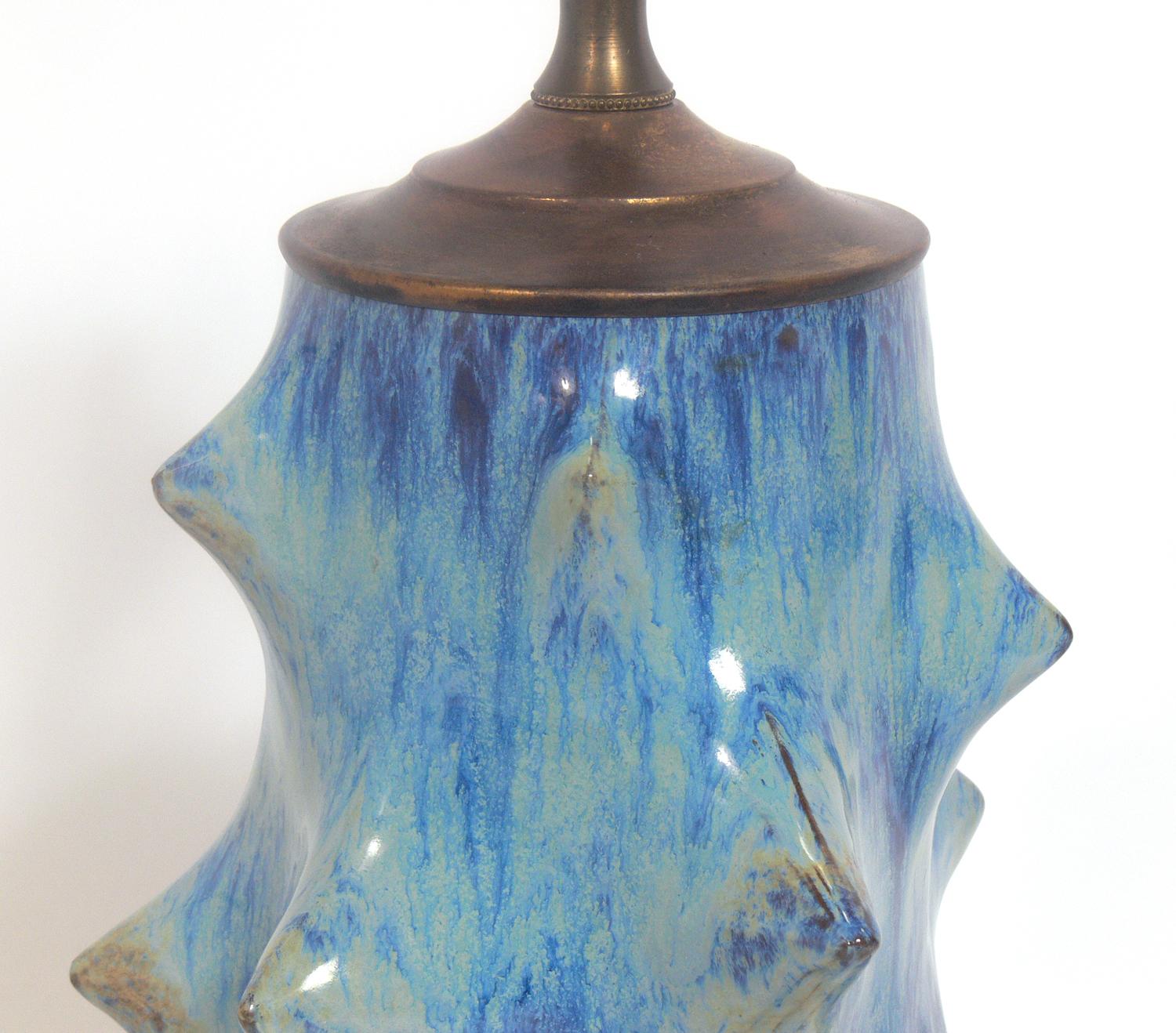 Mid-Century Modern Danish Modern Ceramic Thorn Lamp by Knud Baase