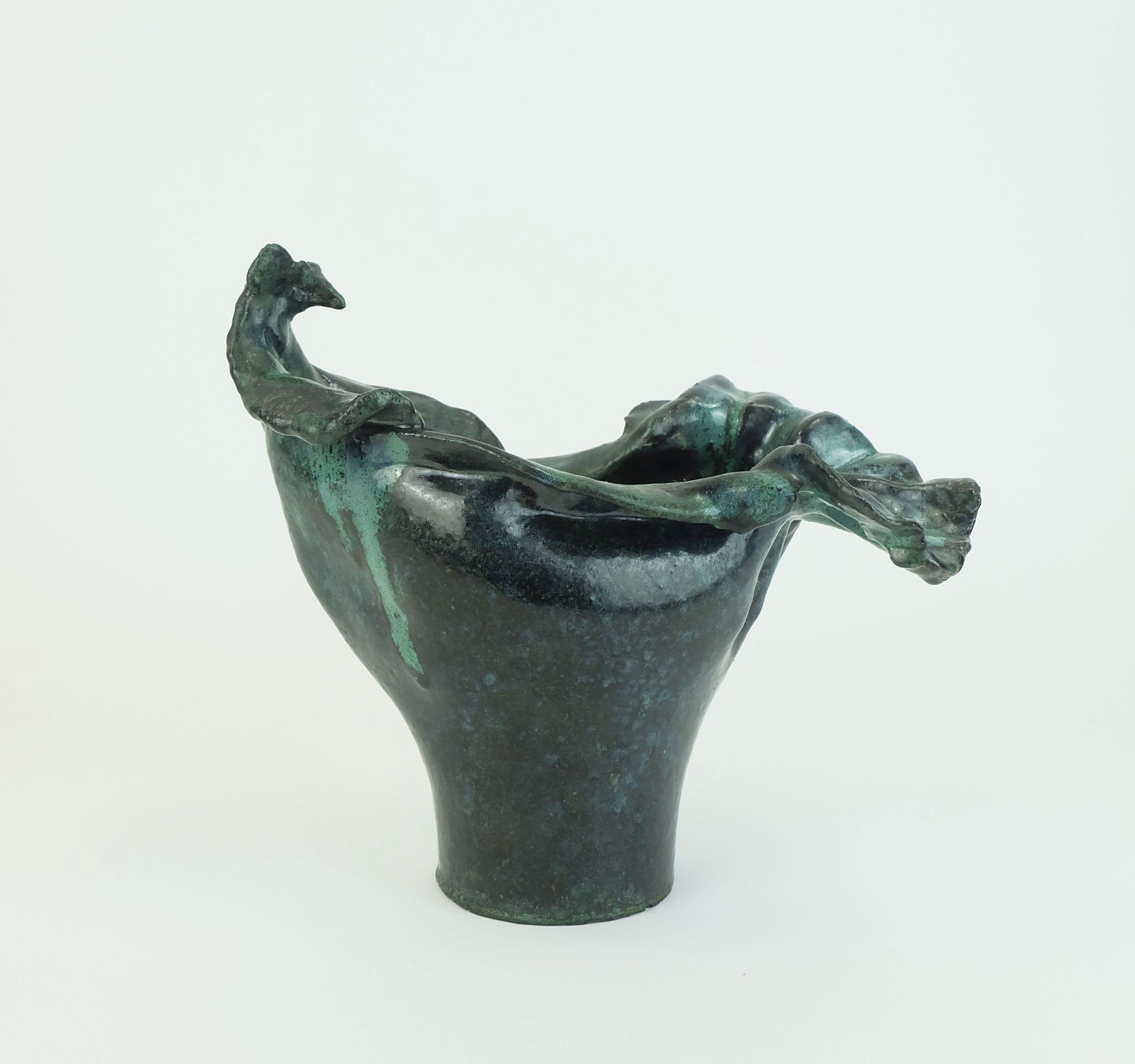 vaso moderno danese in ceramica ciotola studio pottery conny walther denmark anni '60-'70 in vendita 7