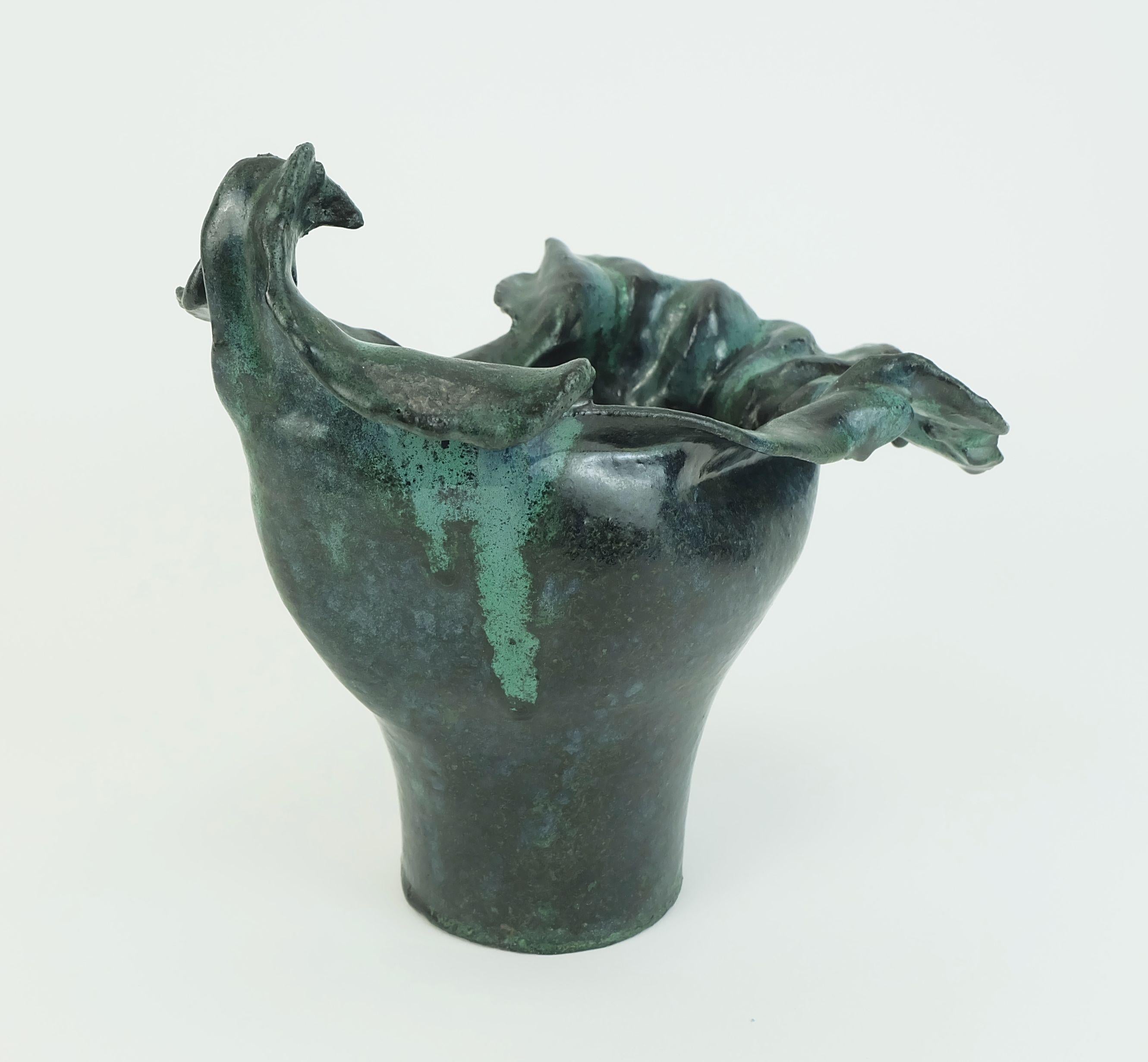 vaso moderno danese in ceramica ciotola studio pottery conny walther denmark anni '60-'70 in vendita 8