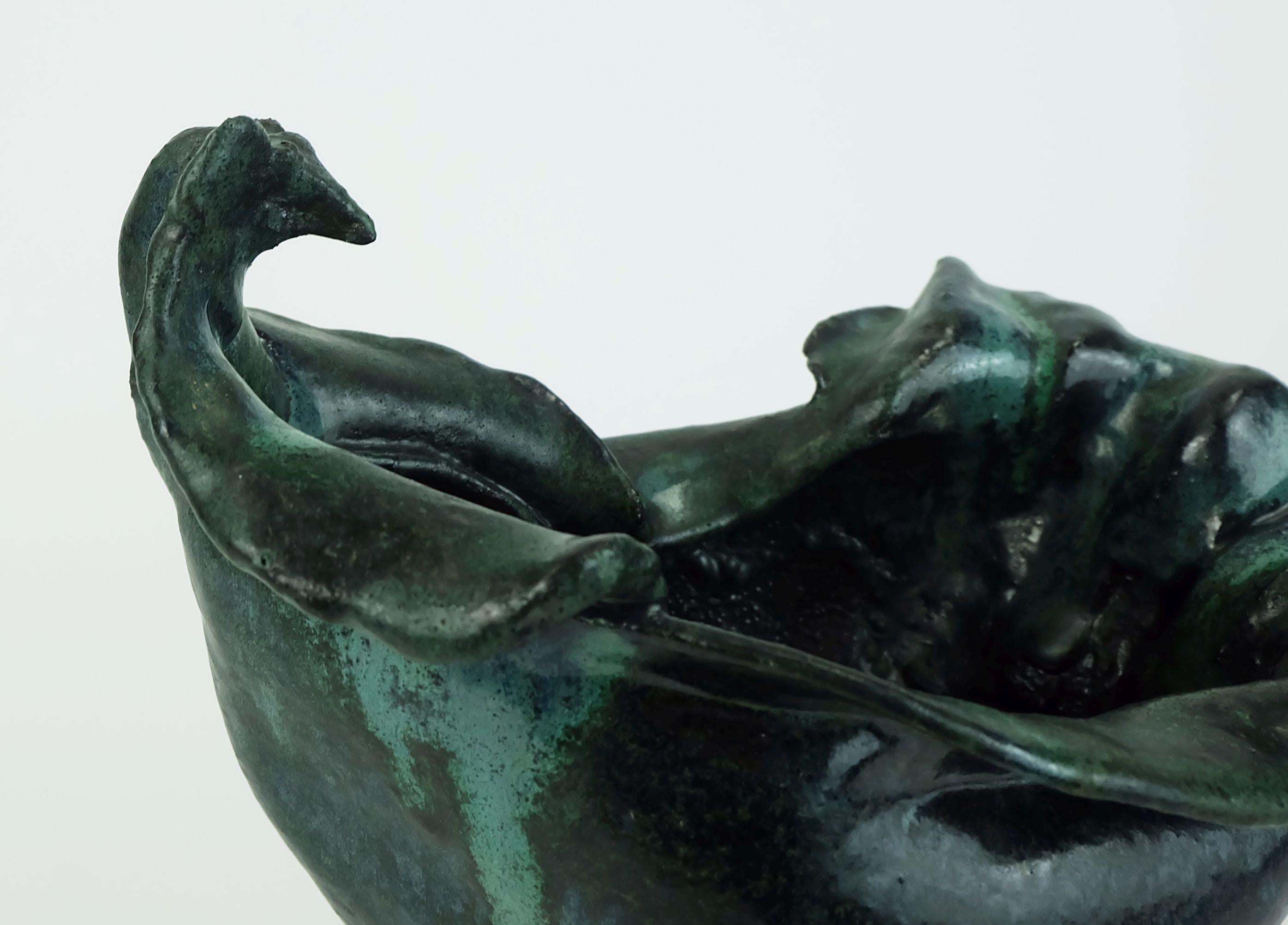 Incredibile vaso moderno danese in ceramica di Conny Walther, ceramica d'arte proveniente dalla Danimarca, circa anni '60-primi anni '70, marcato 