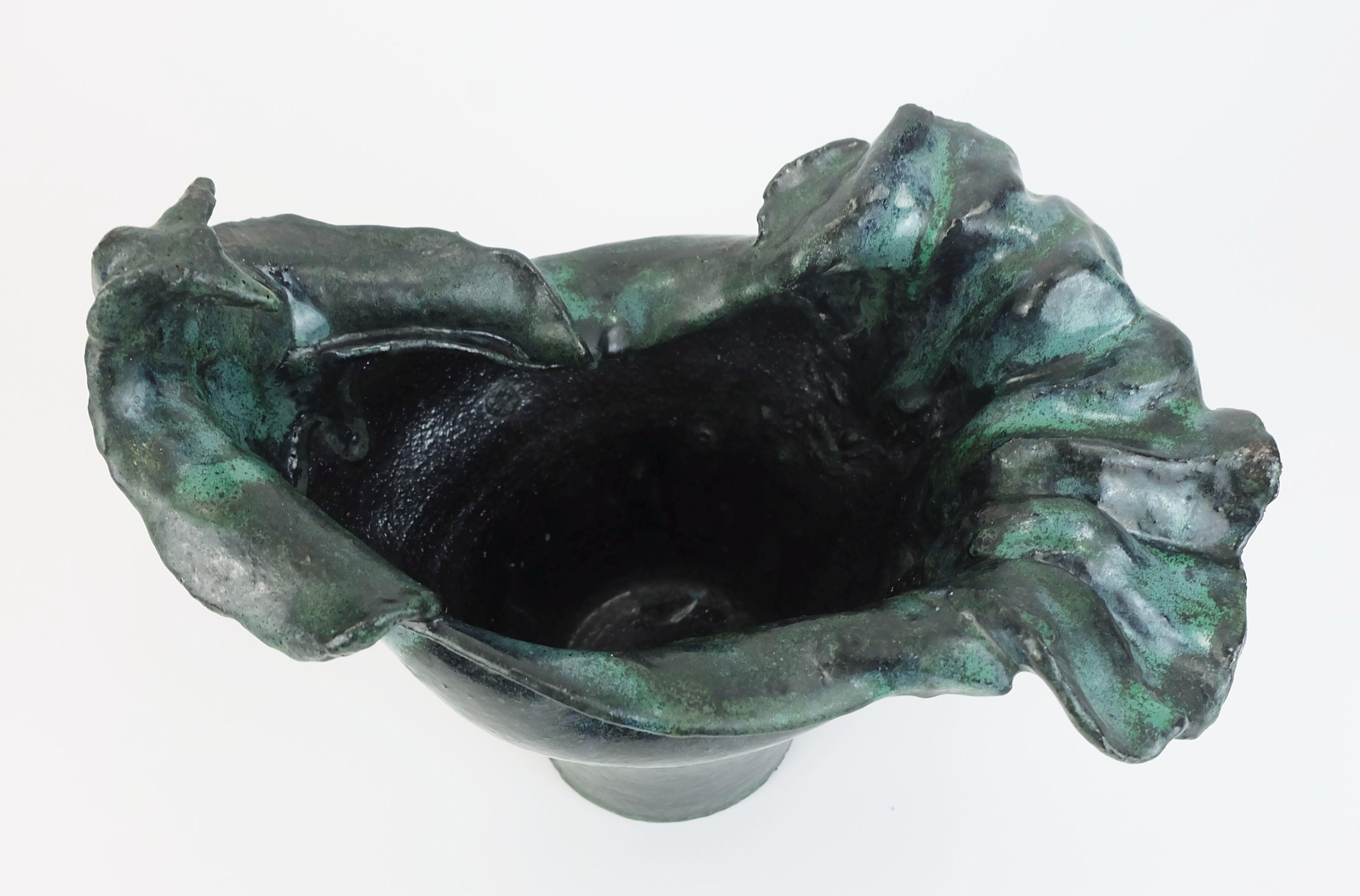 Tedesco vaso moderno danese in ceramica ciotola studio pottery conny walther denmark anni '60-'70 in vendita