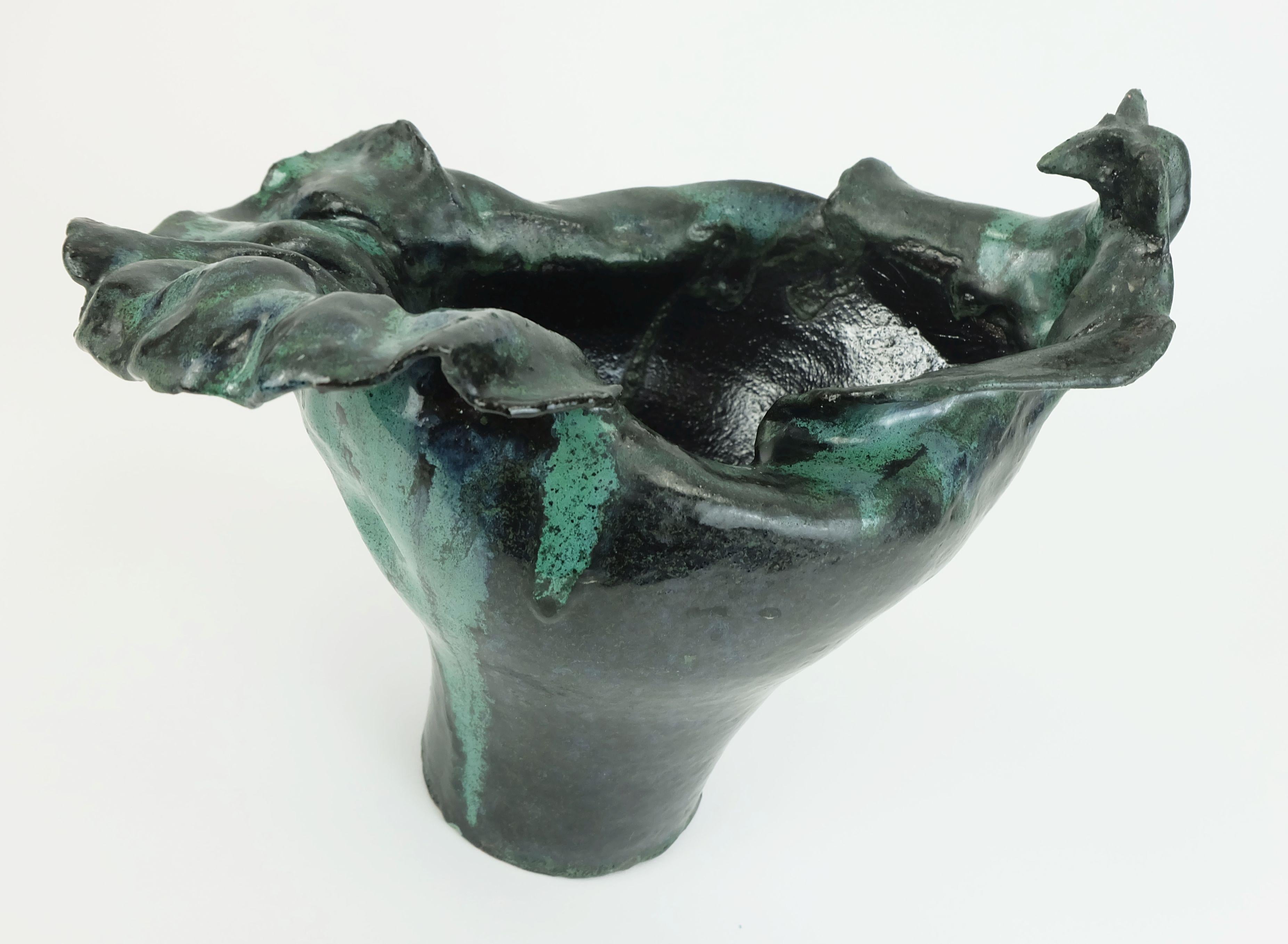 vaso moderno danese in ceramica ciotola studio pottery conny walther denmark anni '60-'70 In condizioni buone in vendita a Mannheim, DE