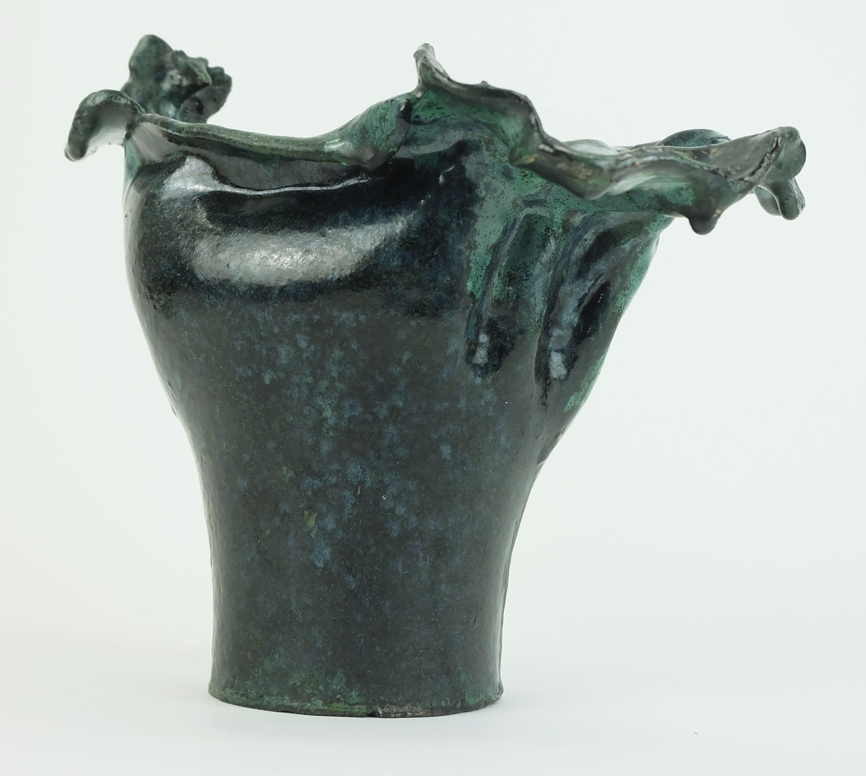 vaso moderno danese in ceramica ciotola studio pottery conny walther denmark anni '60-'70 in vendita 1