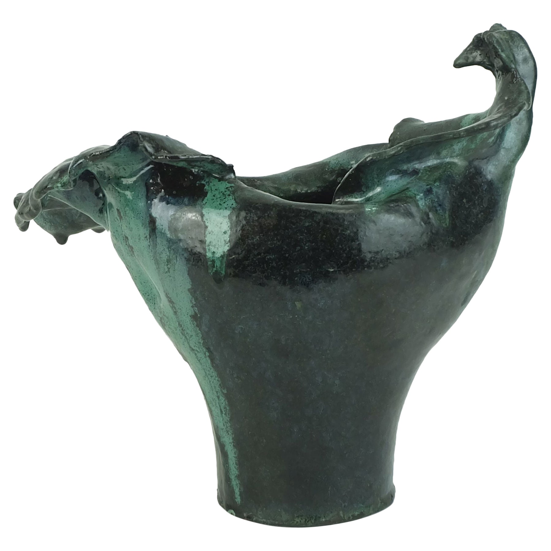 vaso moderno danese in ceramica ciotola studio pottery conny walther denmark anni 
60-
70