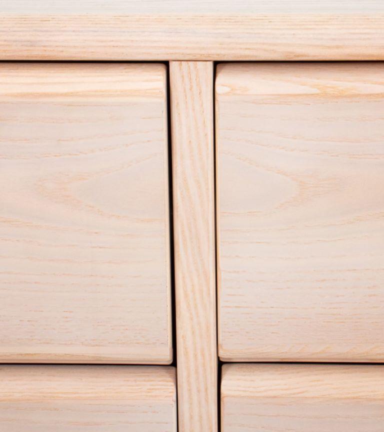 Scandinavian Modern Danish Modern Cerused Wood 6-Drawer Dresser