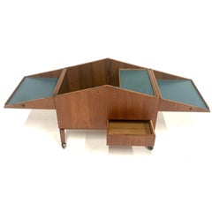 Danish Modern C.F. Christensen Teak Trolley Bar or Serving Cart by Leif Alring
