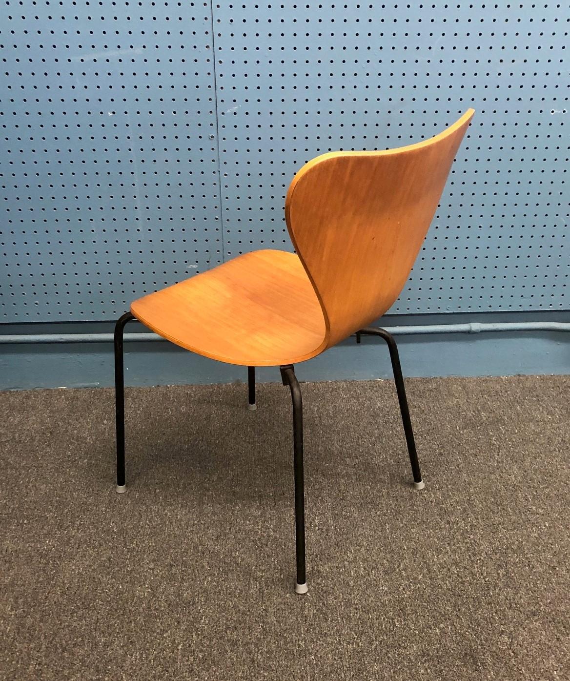 Danish Modern Chair in Teak by Herbert Hirche for Jofa Stalmobler In Good Condition For Sale In San Diego, CA