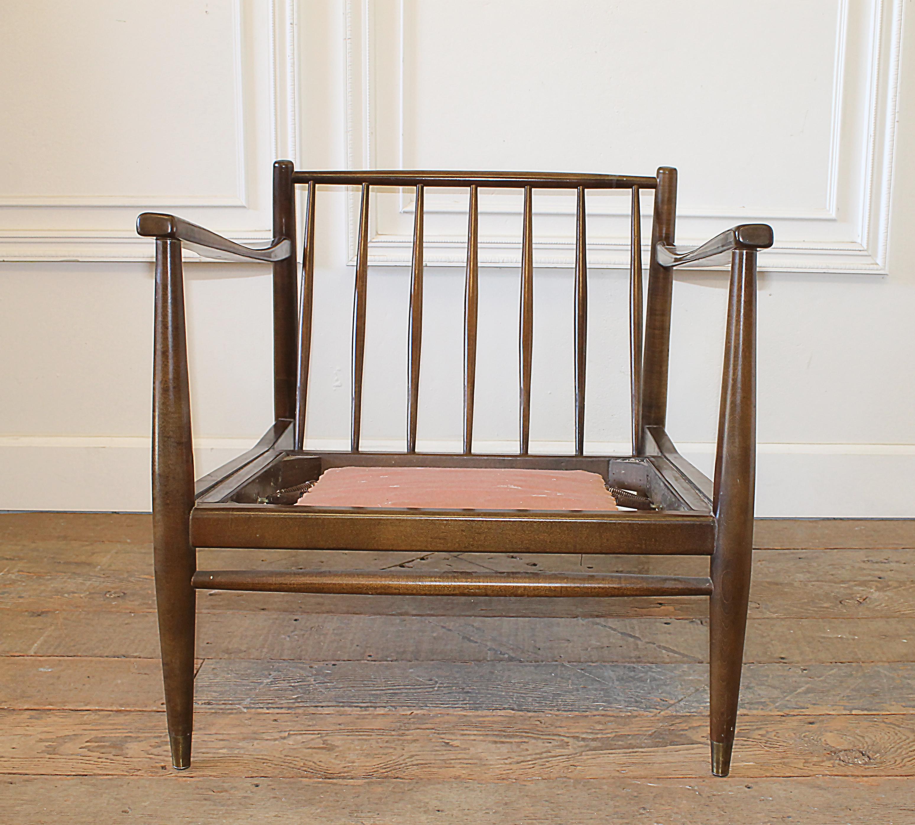Chaise moderne danoise avec coussins rembourrés à points de flamme en vente 4