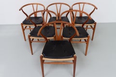 Danish Modern Cherry CH24 Wishbone Chairs by Hans J. Wegner, 1990s