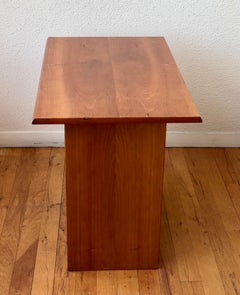 Danish Modern Cherrywood Table with Magazine/Record Holder
