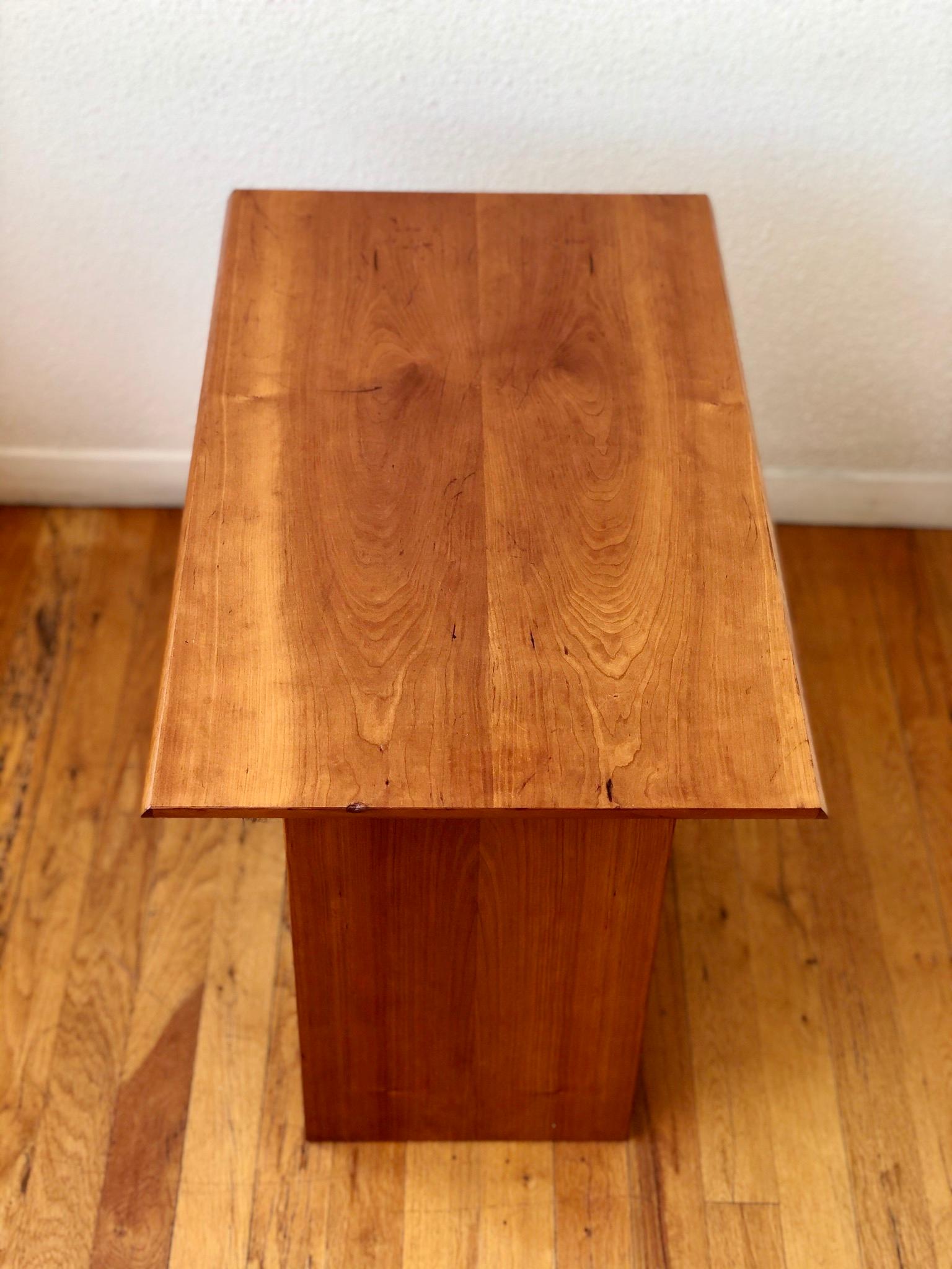 Scandinavian Modern Danish Modern Cherrywood Table with Magazine/Record Holder