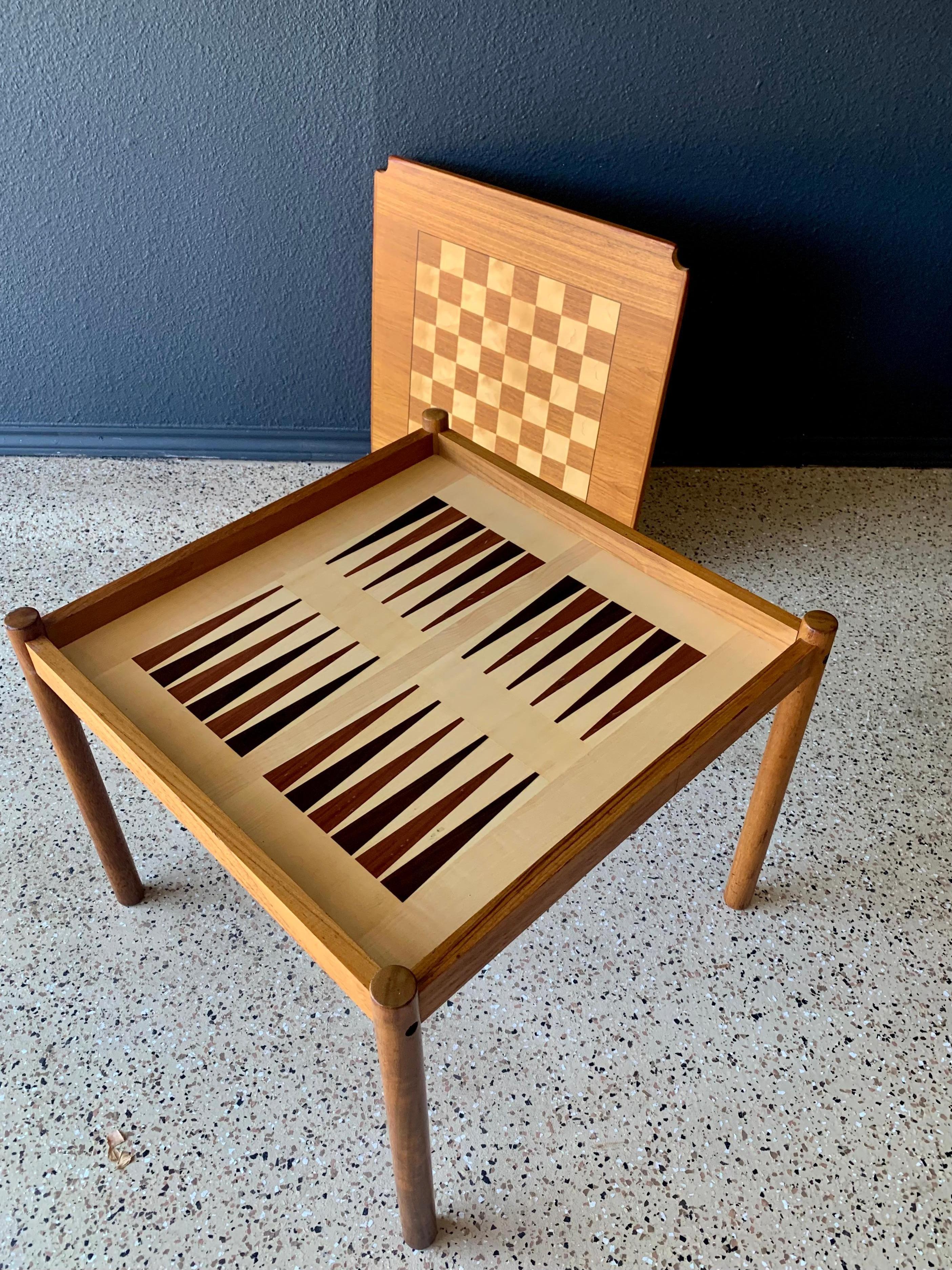 Danish Modern Chess and Backgammon Table by Georg Petersens For Sale 1