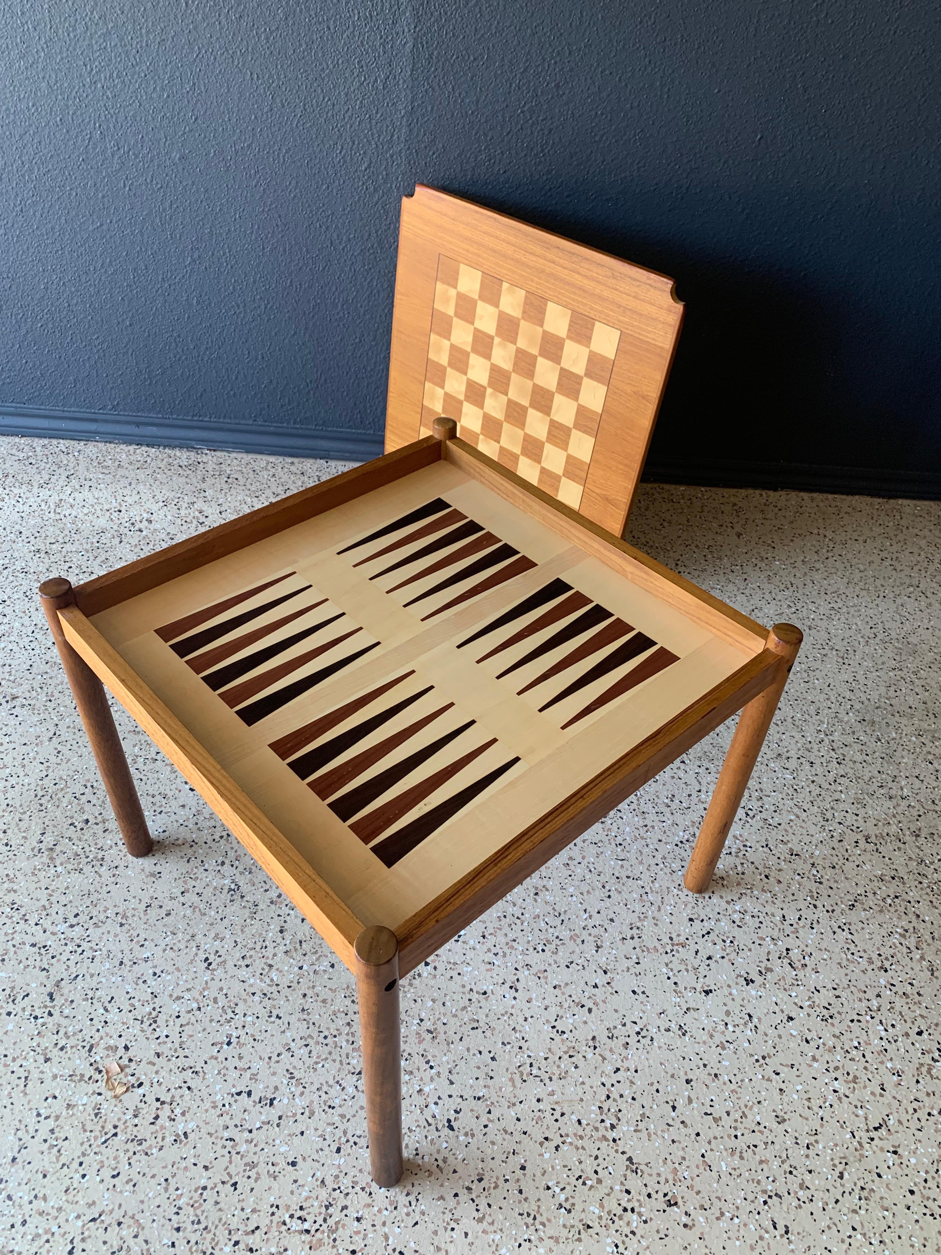 Danish Modern Chess and Backgammon Table by Georg Petersens For Sale 2