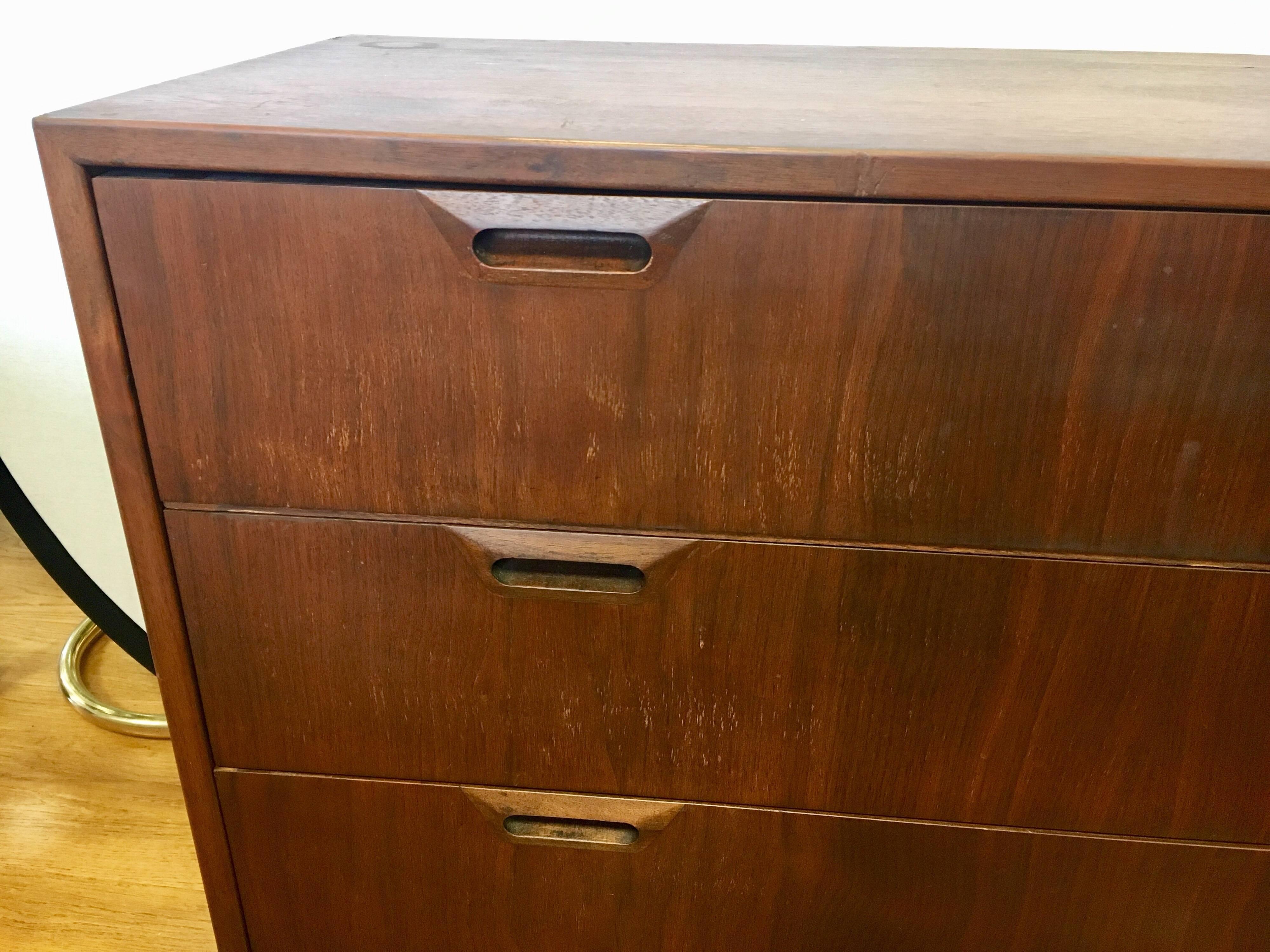 Scandinavian Mid-Century Modern chest of drawers designed by Sven Ellekaer for Albert Hansen as a part of their 