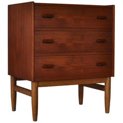 Danish Modern Chest of Drawers in Teak and Oak by Poul Volther, 1950s