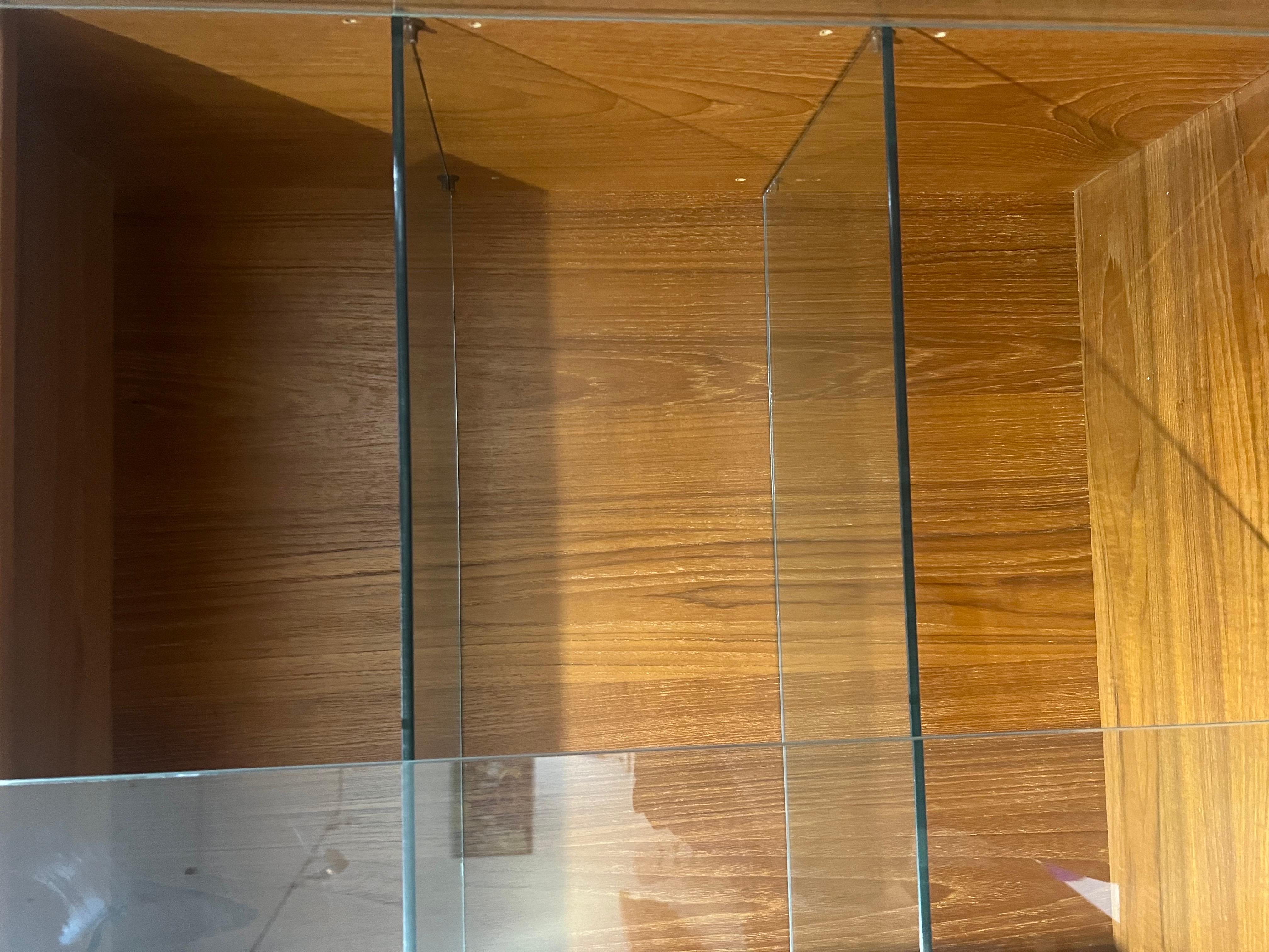 modern display cabinet with glass doors