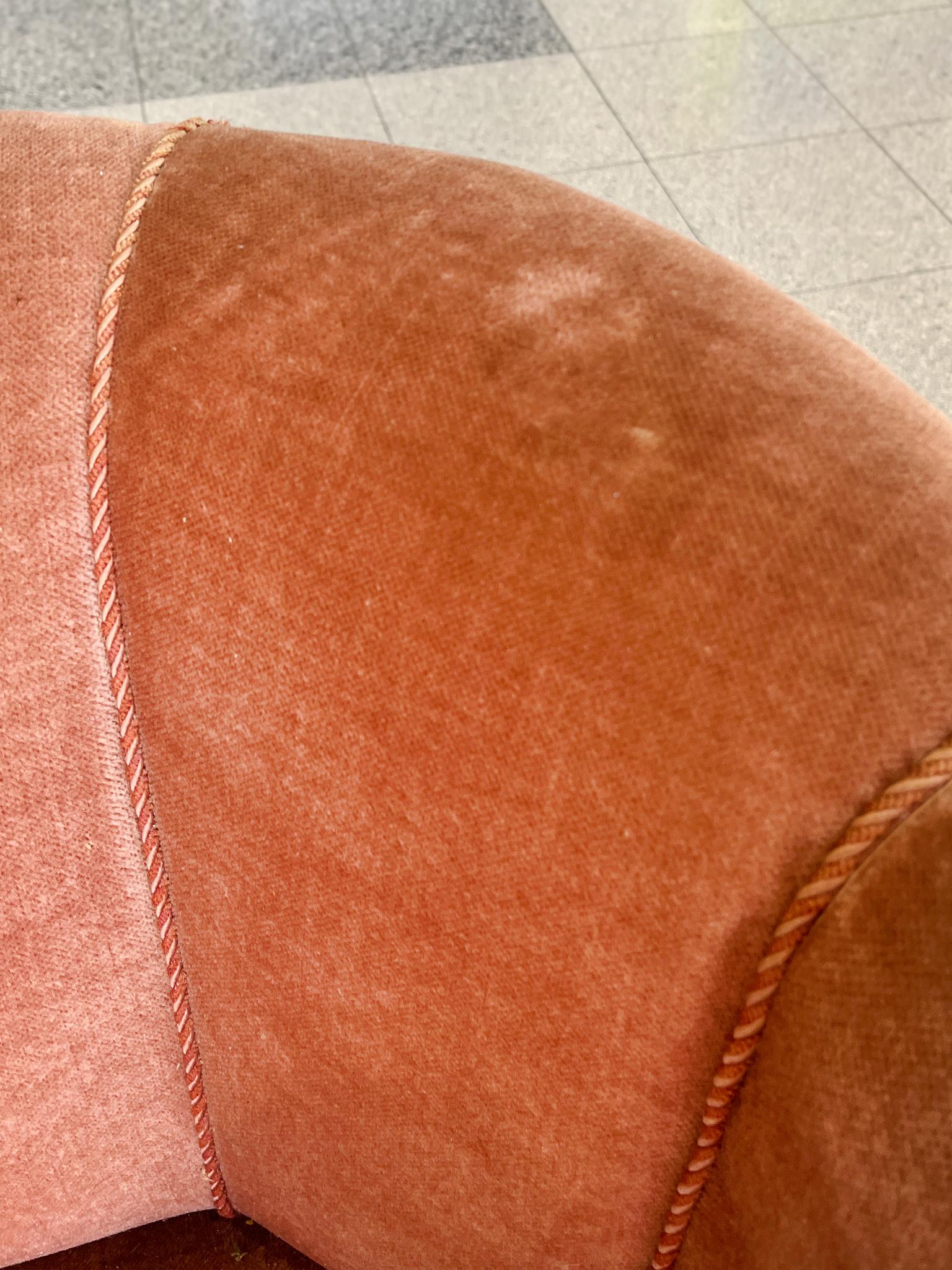 Mohair Danish Modern Club Chair in the Style of Viggo Boesen For Sale