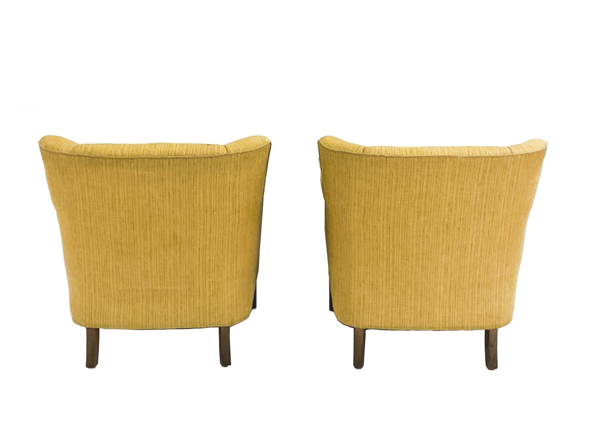 20th Century Danish Modern Club Chairs in the Style of Frits Henningsen