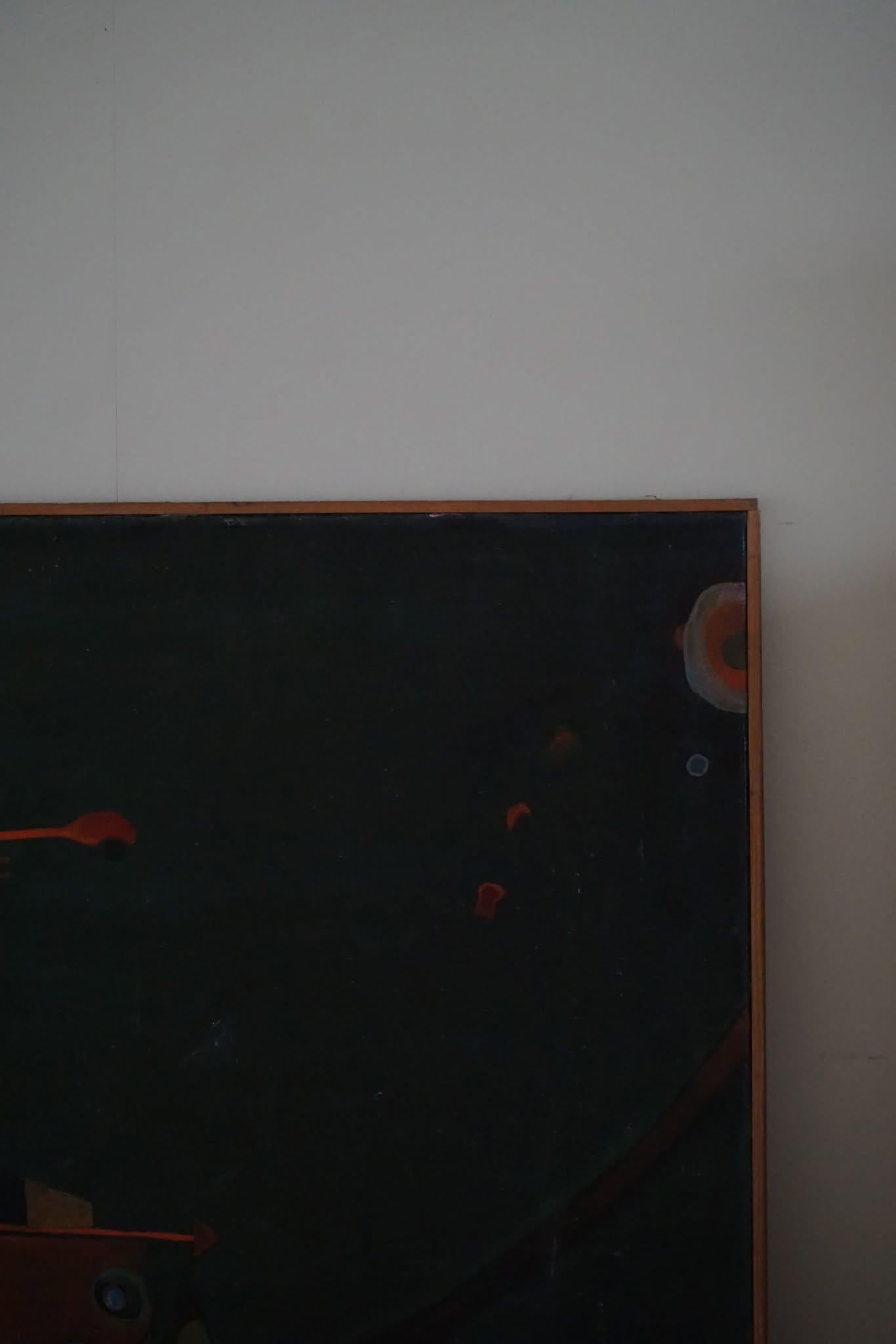 Pittura moderna danese, stile CoBrA, olio su tela di S. Kinleman, 1960 in vendita 6