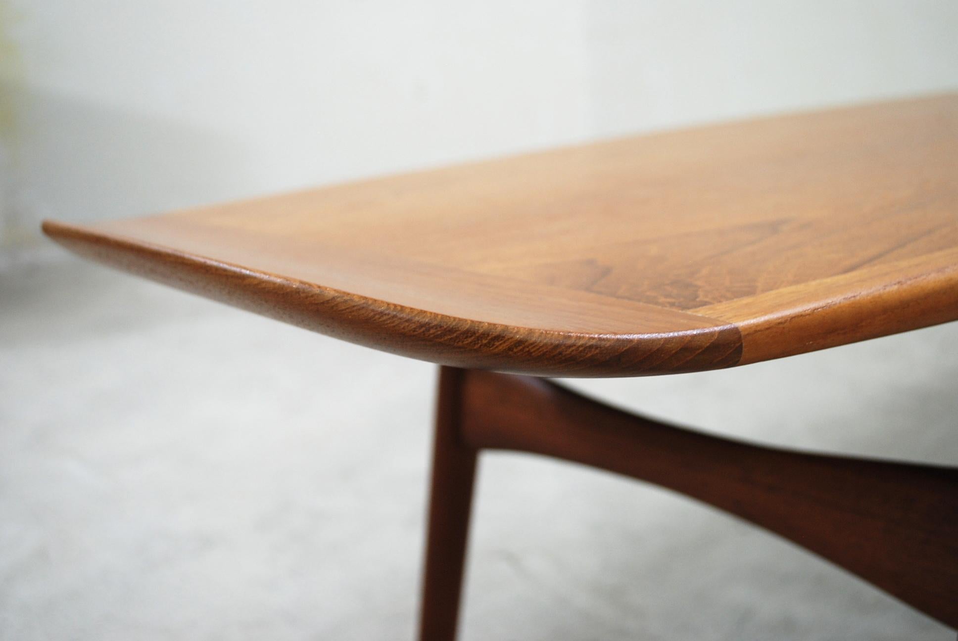 Danish Modern Coffee Table in Teak by  Arne Hovmand Olsen for Mogens Kold 5