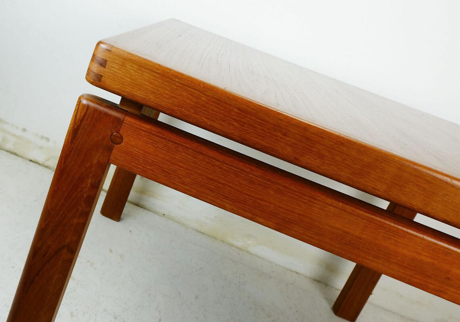 Danish Modern Coffee Table Side Table Teak Made in Denmark, 1970s For Sale 4