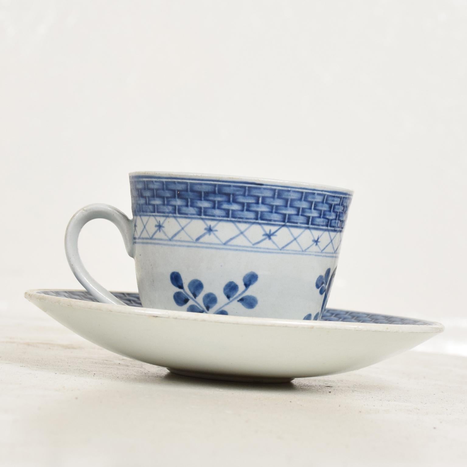 Mid-20th Century ROYAL Copenhagen Coffee Tea Cup & Saucer Set for (12) Blue Danish Modern 1960s