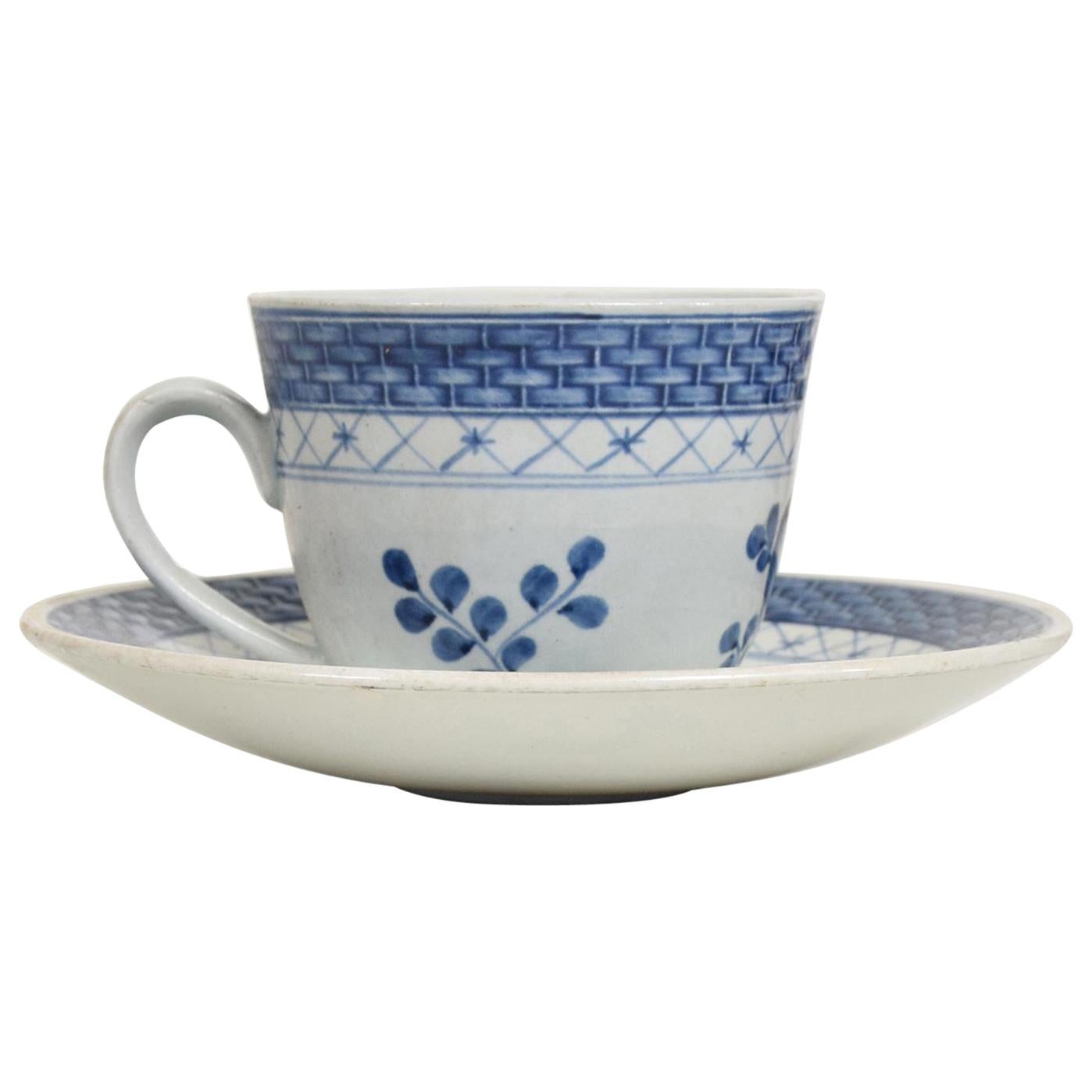 ROYAL Copenhagen Coffee Tea Cup & Saucer Set for (12) Blue Danish Modern 1960s