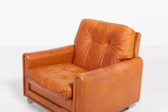 Danish Modern cognac leather armchairs from 1960’s