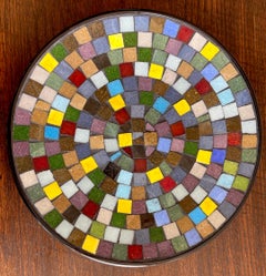 Danish Modern Colorful Mosaic Vide-Poche or Charger