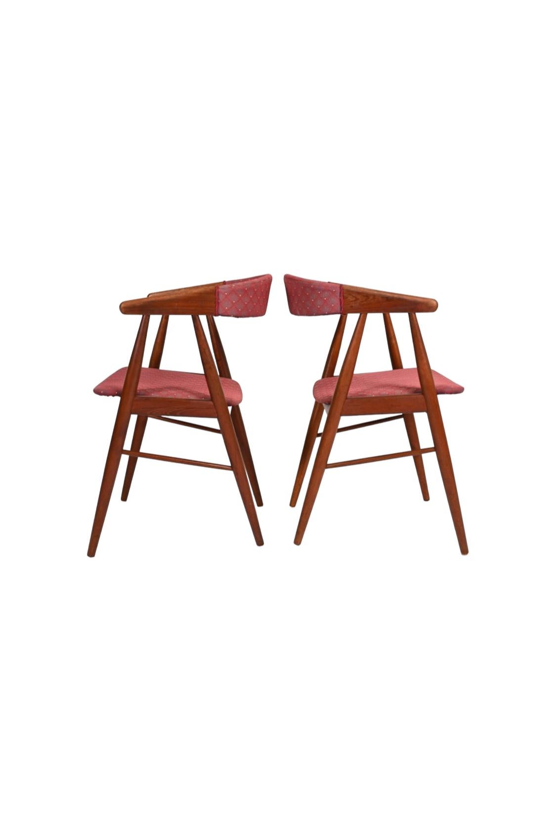 20th Century Danish Modern Teak Dining Chairs by Aksel Bender Madsen & Ejner Larsen