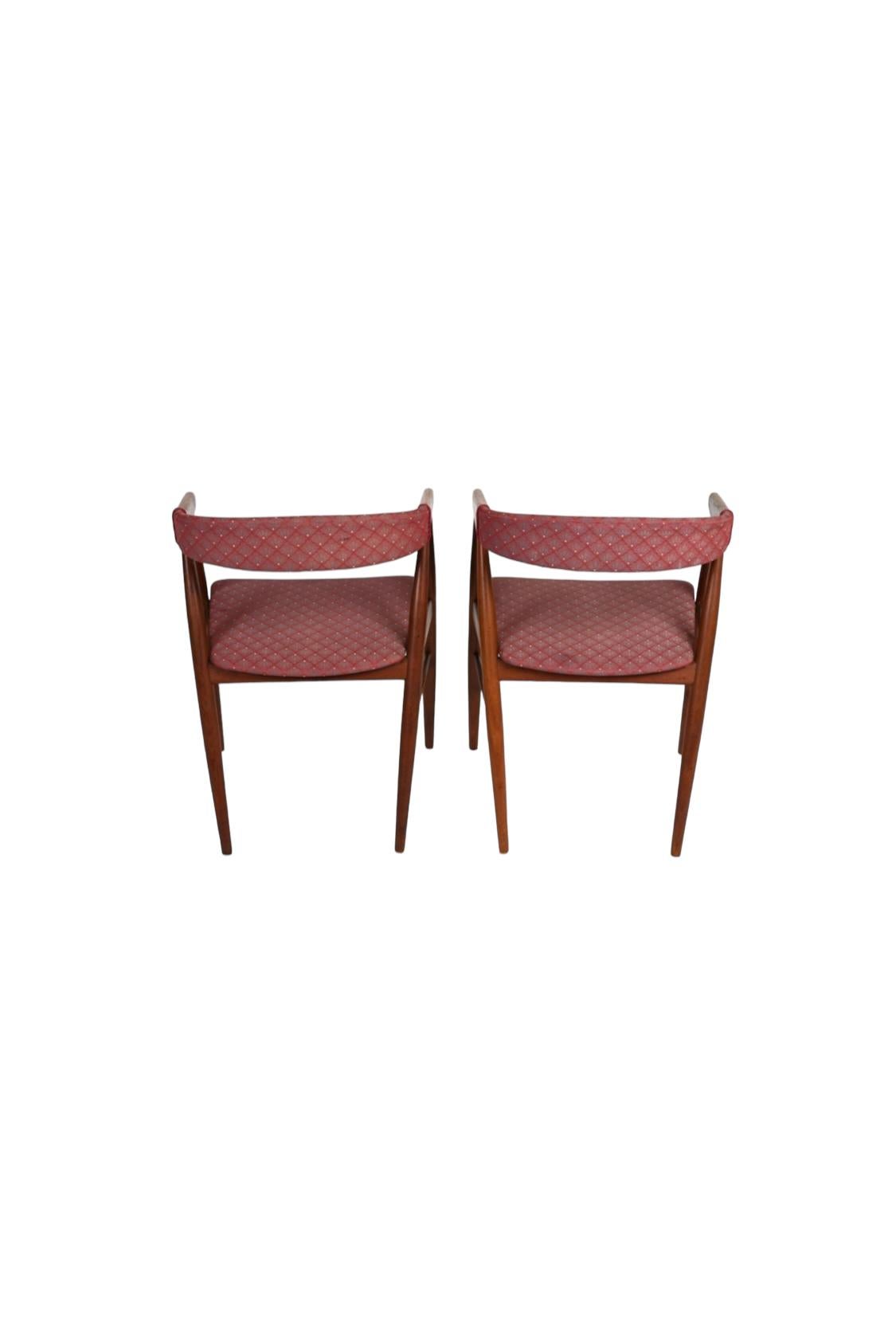 Danish Modern Teak Dining Chairs by Aksel Bender Madsen & Ejner Larsen 1