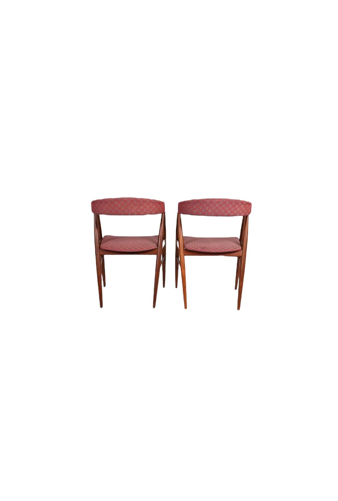 Danish Modern Teak Dining Chairs by Aksel Bender Madsen & Ejner Larsen 2