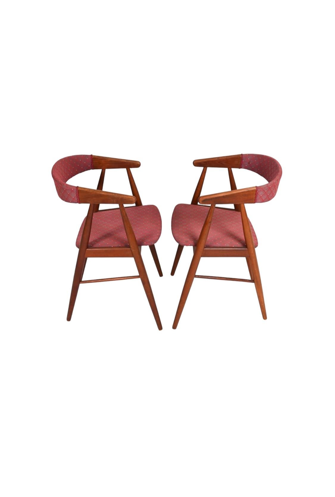 Danish Modern Teak Dining Chairs by Aksel Bender Madsen & Ejner Larsen 3