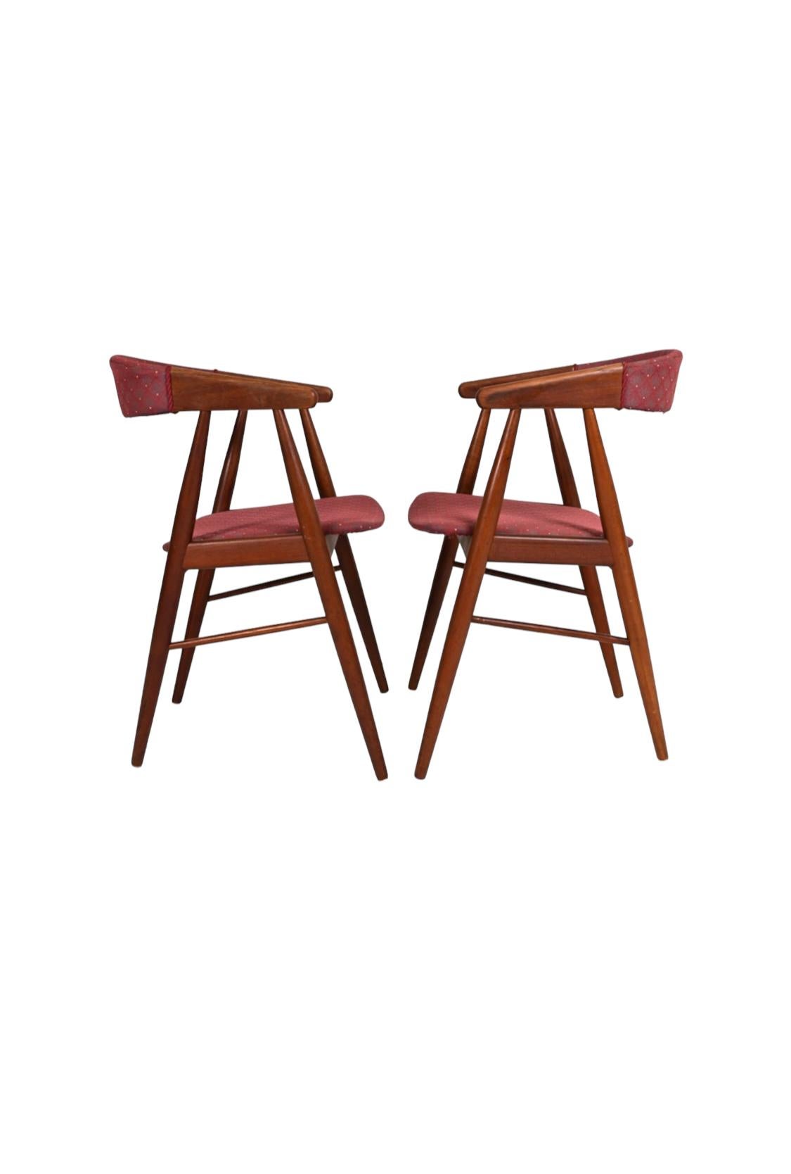 Danish Modern Teak Dining Chairs by Aksel Bender Madsen & Ejner Larsen 4