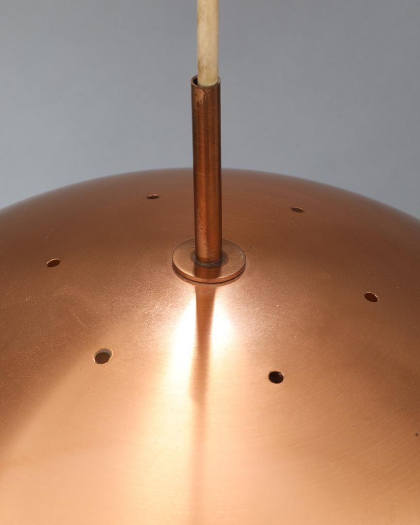 Scandinavian Modern Danish Modern Copper Pendant Lamp, 1960's