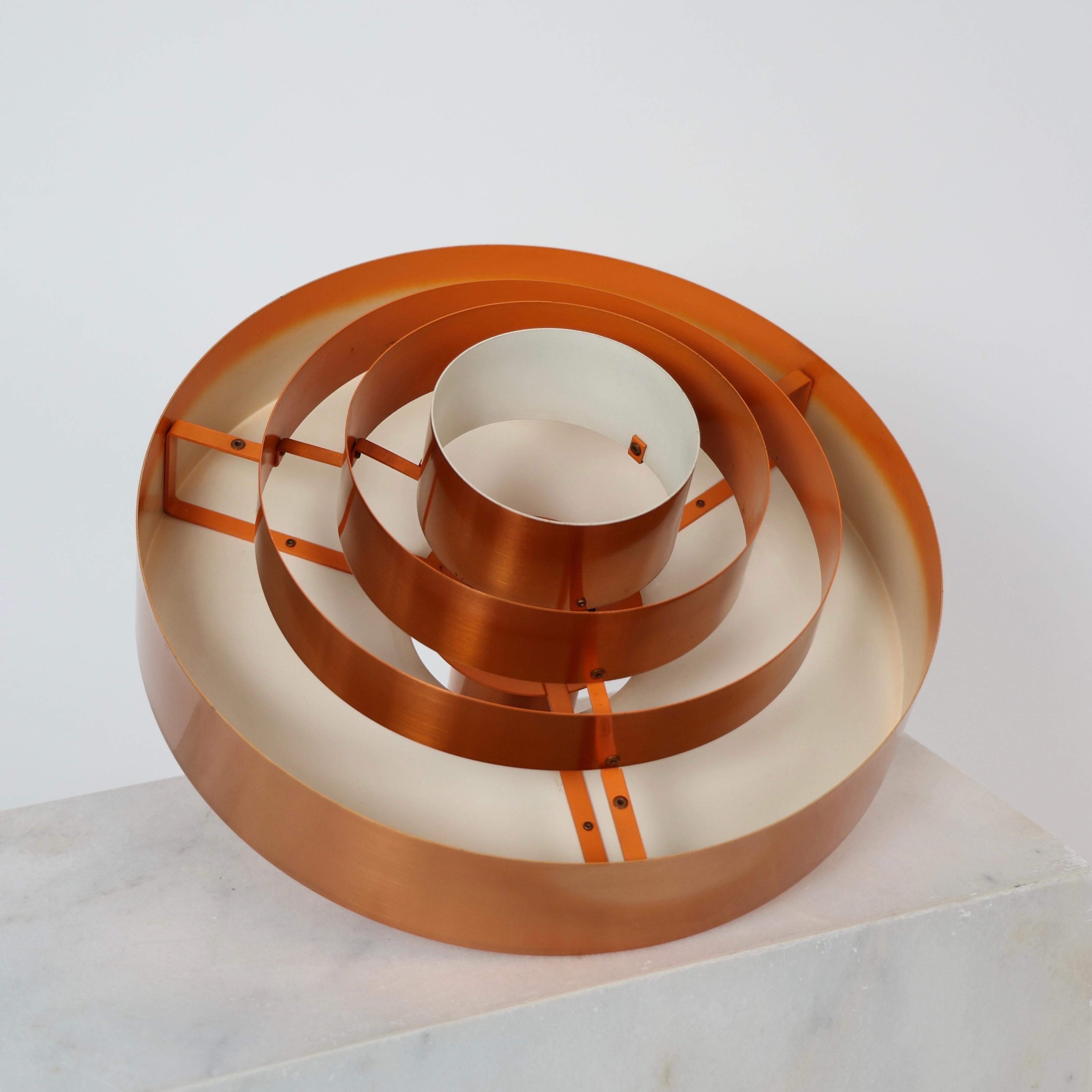 Danish Modern Copper Pendant Lights by Jo Hammerborg, 1960s, Denmark For Sale 6