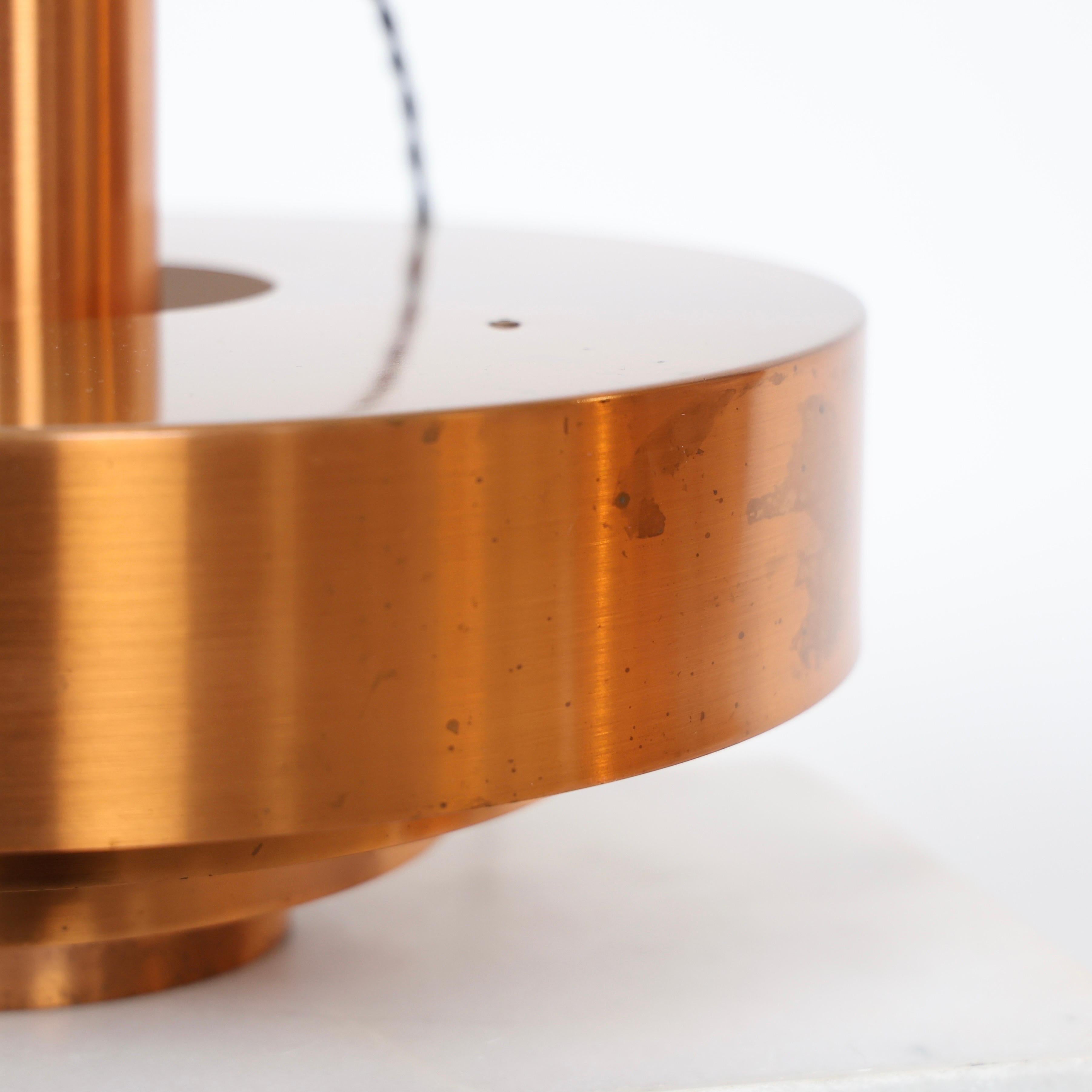 Danish Modern Copper Pendant Lights by Jo Hammerborg, 1960s, Denmark For Sale 9
