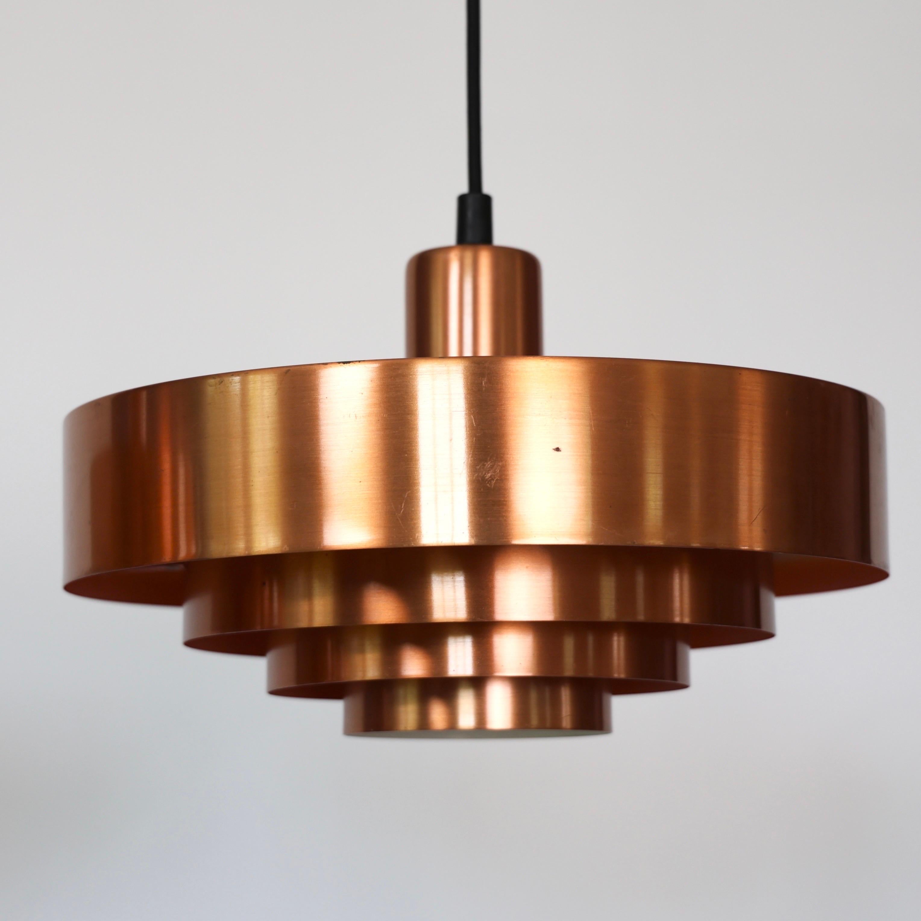 Danish Modern Copper Pendant Lights by Jo Hammerborg, 1960s, Denmark en venta 1
