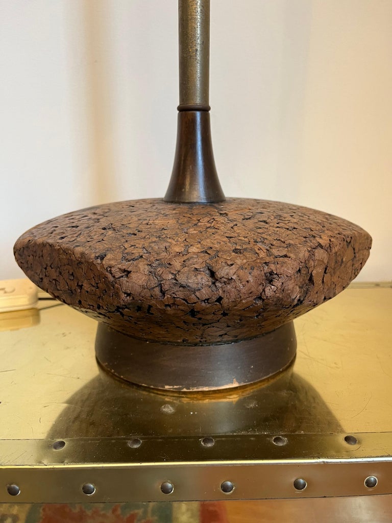 Danish Modern Cork Lamp Lynard of California and Septor For Sale