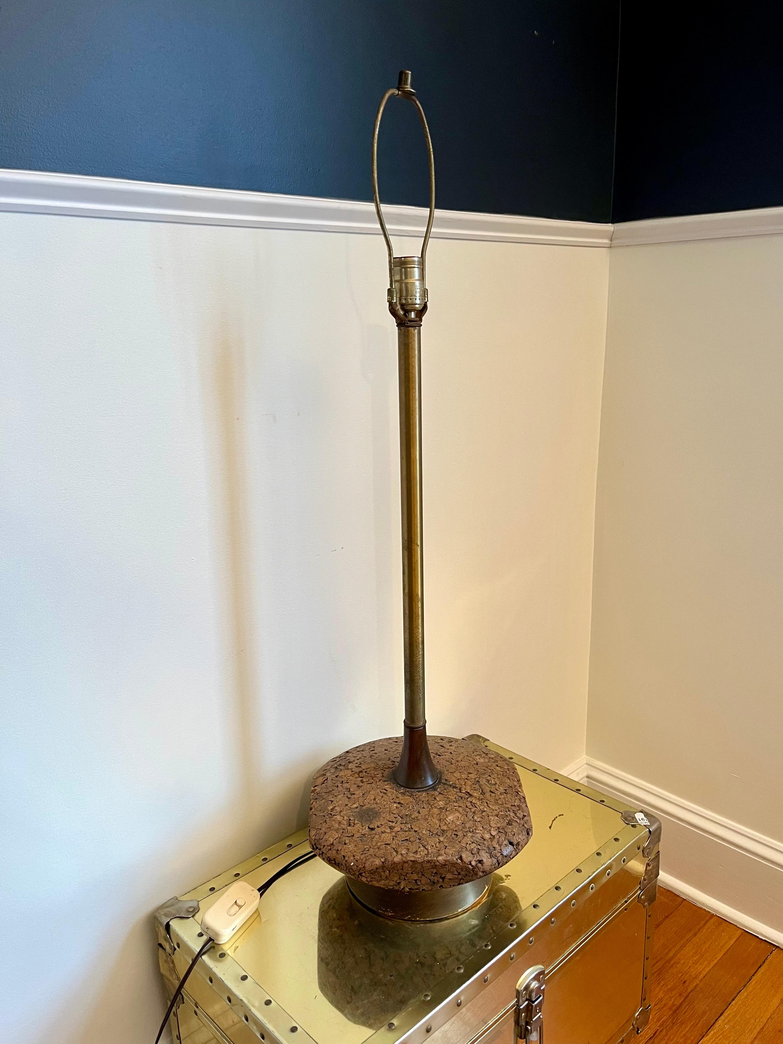 Danish Modern Cork Lamp Lynard of California and Septor In Good Condition For Sale In W Allenhurst, NJ