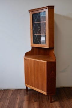 Danish Modern Corner Cabinet