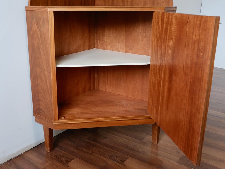 Danish Modern Corner Cabinet For Sale at 1stDibs
