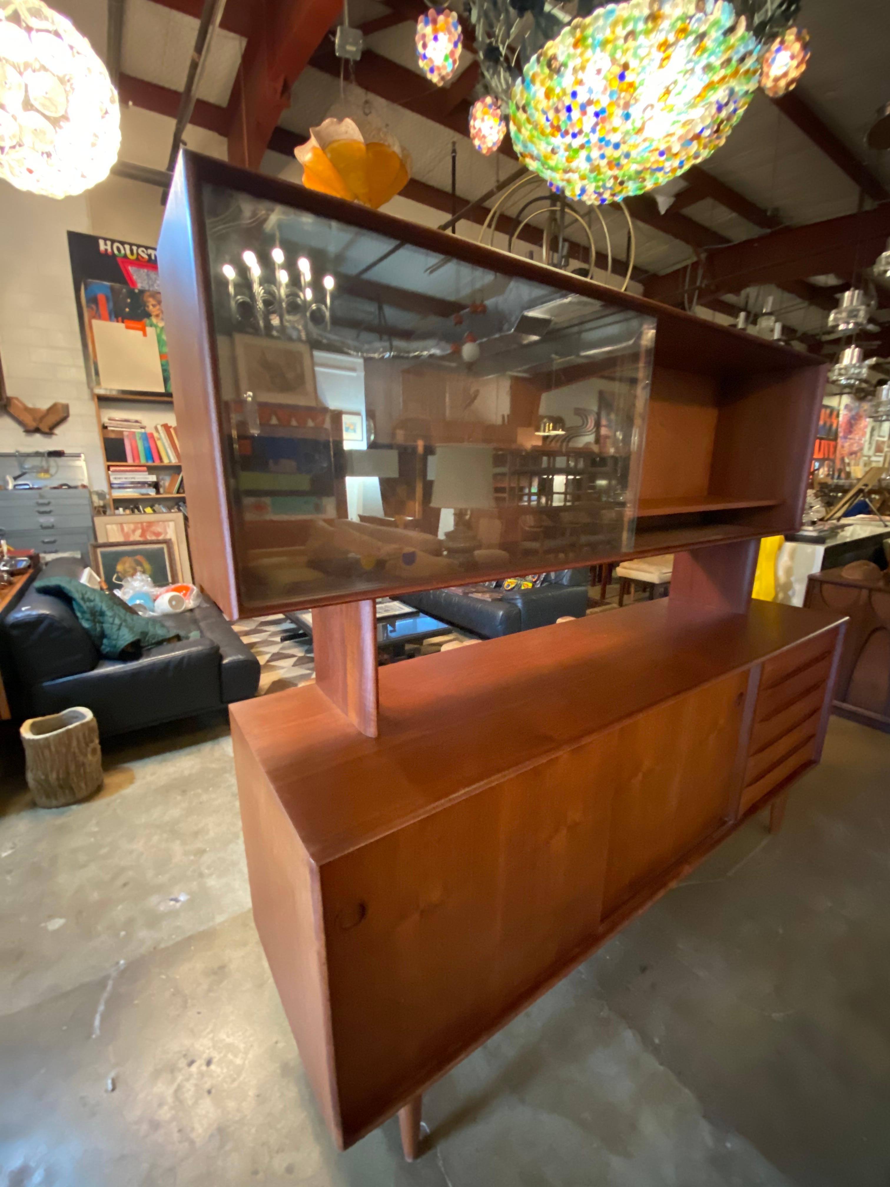 Scandinavian Modern Danish Modern Credenza with a Detachable Hutch Designed by Johannes Aasbjerg