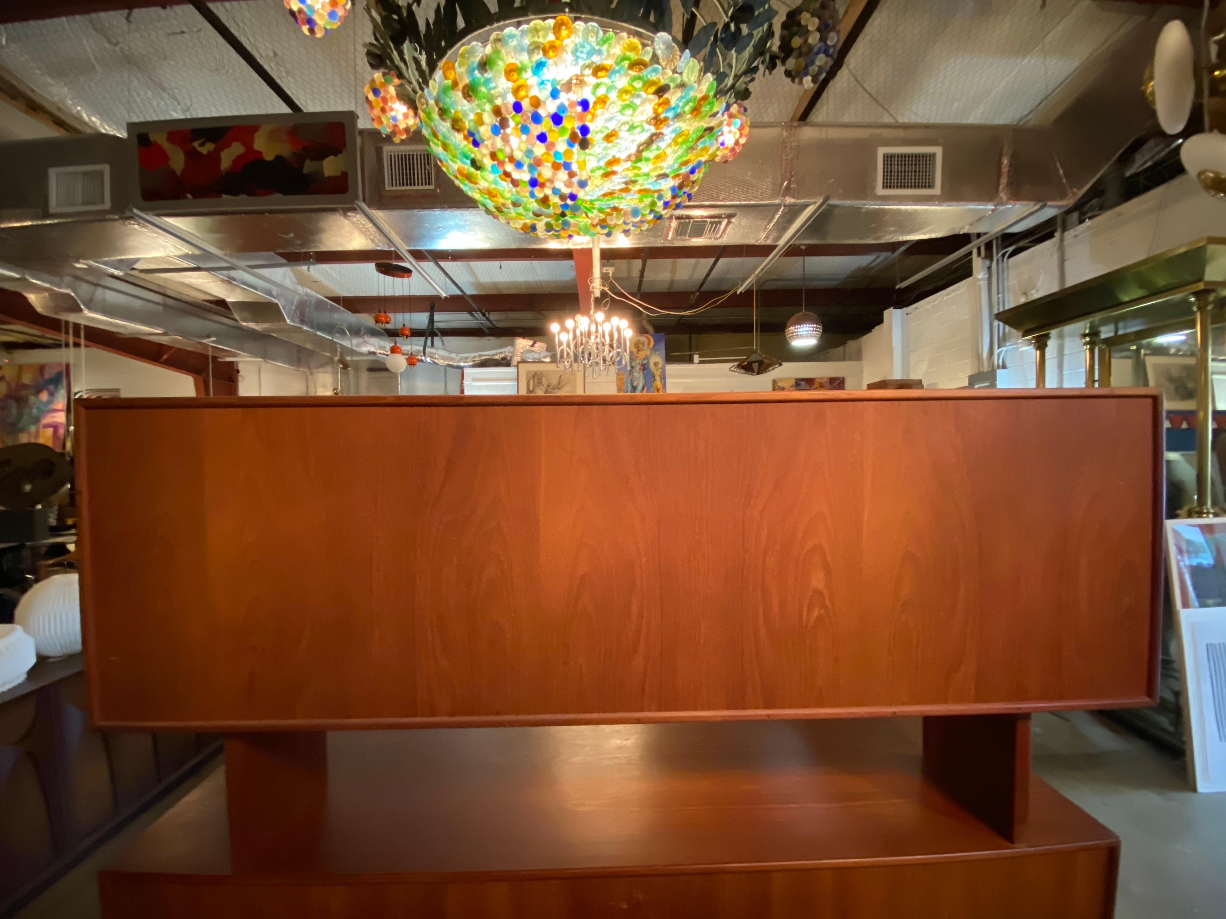 Danish Modern Credenza with a Detachable Hutch Designed by Johannes Aasbjerg In Good Condition In San Antonio, TX