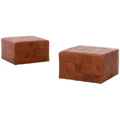 Danish Modern Cube Ottomans