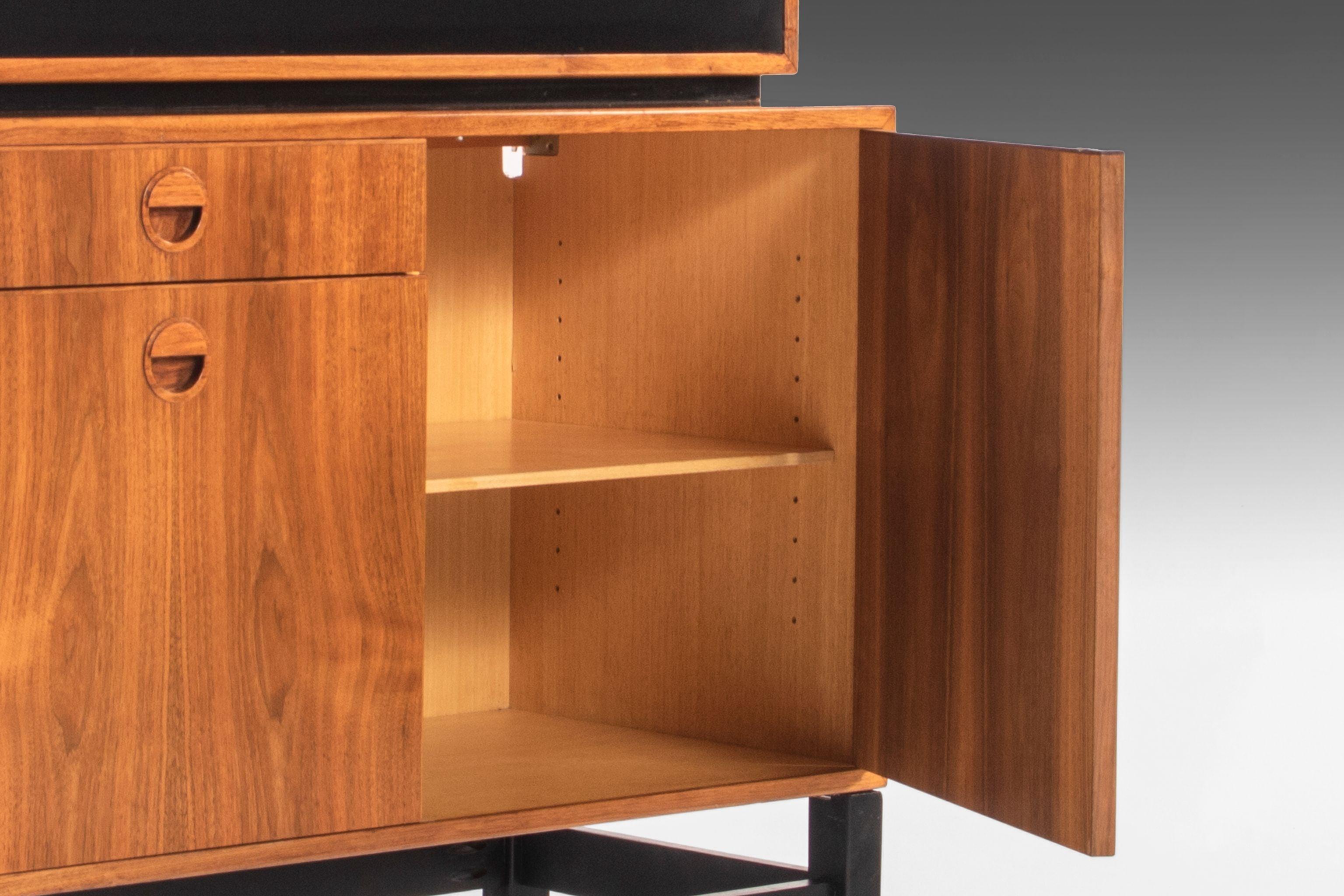 Danish Modern Custom Bar Cabinet / Secretary Desk by H.G. Furniture, 1960s For Sale 2
